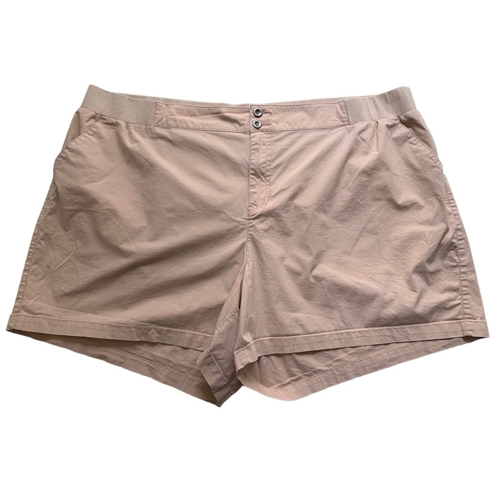 Lane Bryant Pale Pink Boyfriend Shorts with Stretch Waistband, [Sz 28]